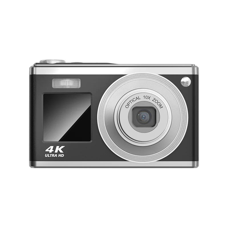 Fotocamera digitale 4K con doppio schermo, obiettivo telescopico, zoom ottico 16x ad alta definizione, fotocamera impermeabile, ideale per selfie, per migliorare l’aspetto, per uso domestico, modello C23.