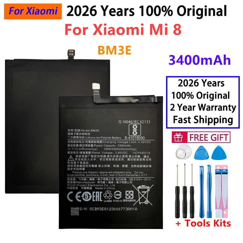 Batteria BM58 originale al 100% per Xiaomi Mi 8 9 10 11 11i 11T Ultra SE Lite Mi A3 CC9 CC9e Poco F3 Redmi K40 Pro Mix 4 batterie 5G