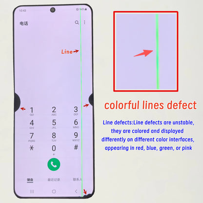 Display LCD Super AMOLED da 6.7'' 100% Testato per Samsung Z Flip 4 SM-F7210 F721 F721W F721U, Schermo Touch Sostitutivo Con Difetti