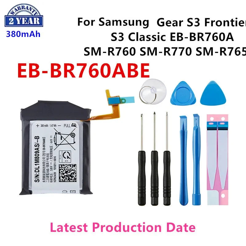 Nuovissima batteria EB-BR800ABU EB-BR760ABE per Samsung Gear 3 Frontier / Classic Gear S4 SM-R770 SM-R760 SM-R800 SM-R805