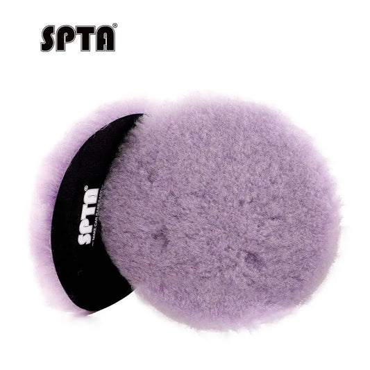 SPTA 1PC 3"(80mm)/5"(125mm)/6"(150mm) Tampone per lucidatura di agnelli ad alta densità in lana viola per lucidatrice RO/DA