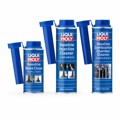 Set di Pulizia del Sistema di Alimentazione LIQUI MOLY, Detergente per Iniettori Auto, Rimozione Depositi di Carbonio, Additivo per Carburante, Liquido per la Cura del Motore del Veicolo