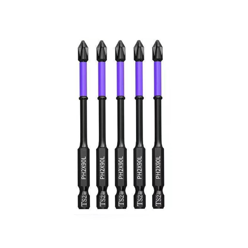 5-60PCS PH2 Set di punte per avvitatore a percussione Set di cacciaviti a croce magnetici Set di punte per trapano a percussione Vite Cacciavite a croce antiscivolo in acciaio legato