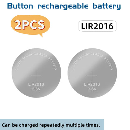 Batteria al Litio Ricaricabile LIR2032 LIR2025 LIR2016, Sostitutiva per Pile a Bottone CR2032 CR2025 CR2016 per Orologi