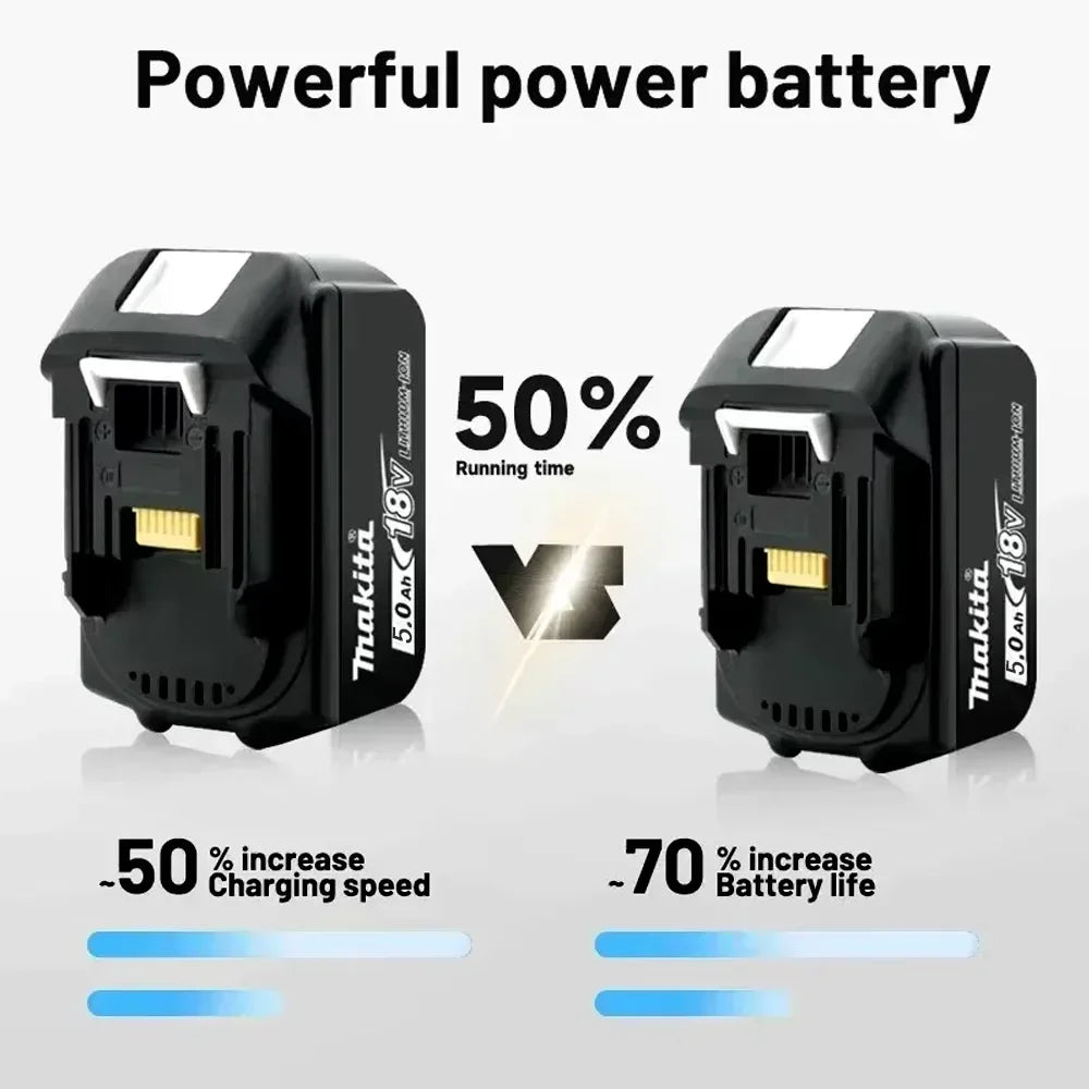 Batteria originale Makita 18V 5Ah, per batteria Makita 18V DHR183 BL1830B BL1850B BL1850 BL1840 BL1860 BL1815 Batteria al litio sostitutiva