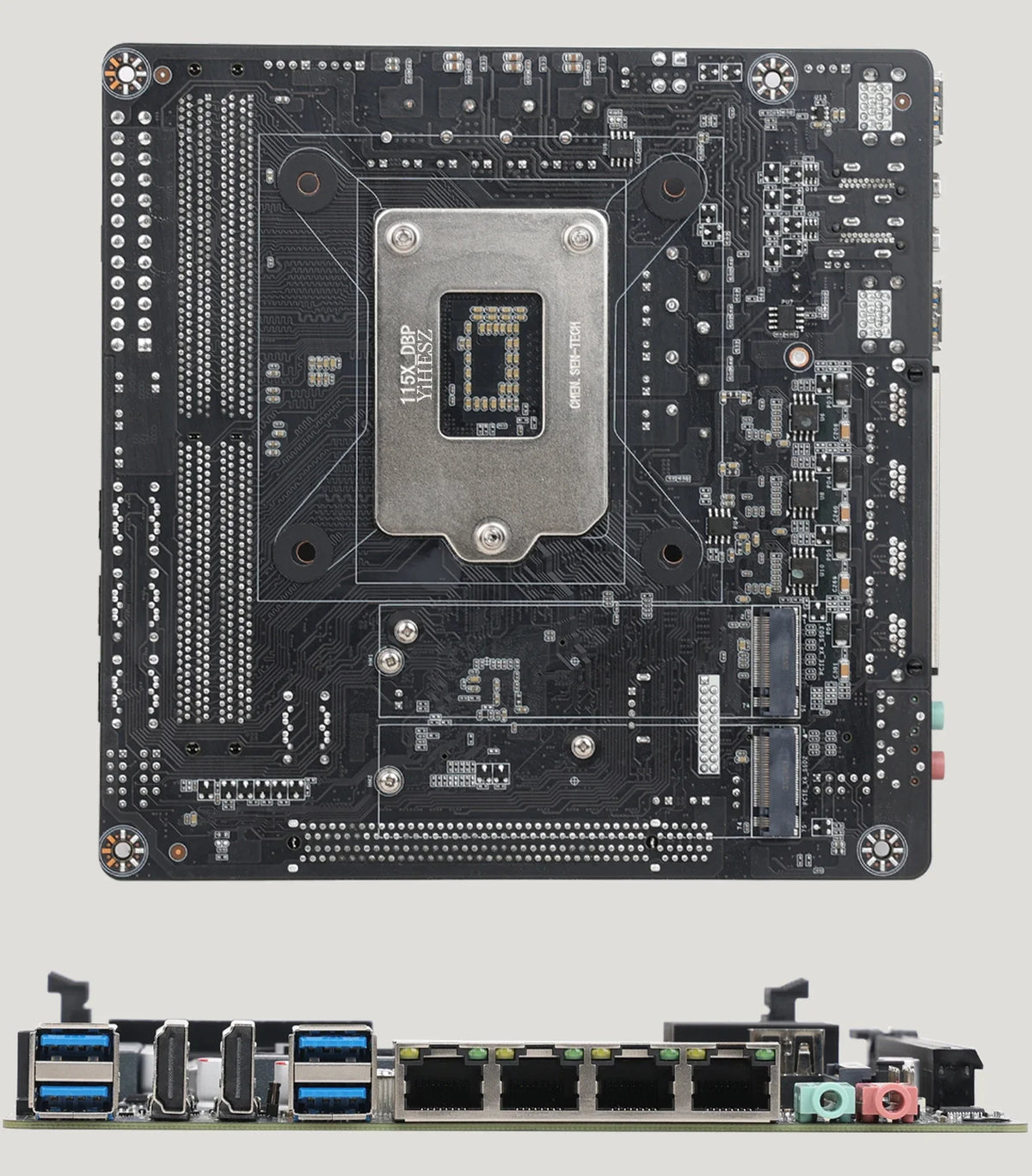 Scheda Madre NAS Mini Vpro YX-C246 a 8 Alloggiamenti 8 SATA 4 LAN 2xDDR4 3xM.2 PCIe x16 LGA1151 Supporta E-2100 E-2200 Core di 8a e 9a Generazione