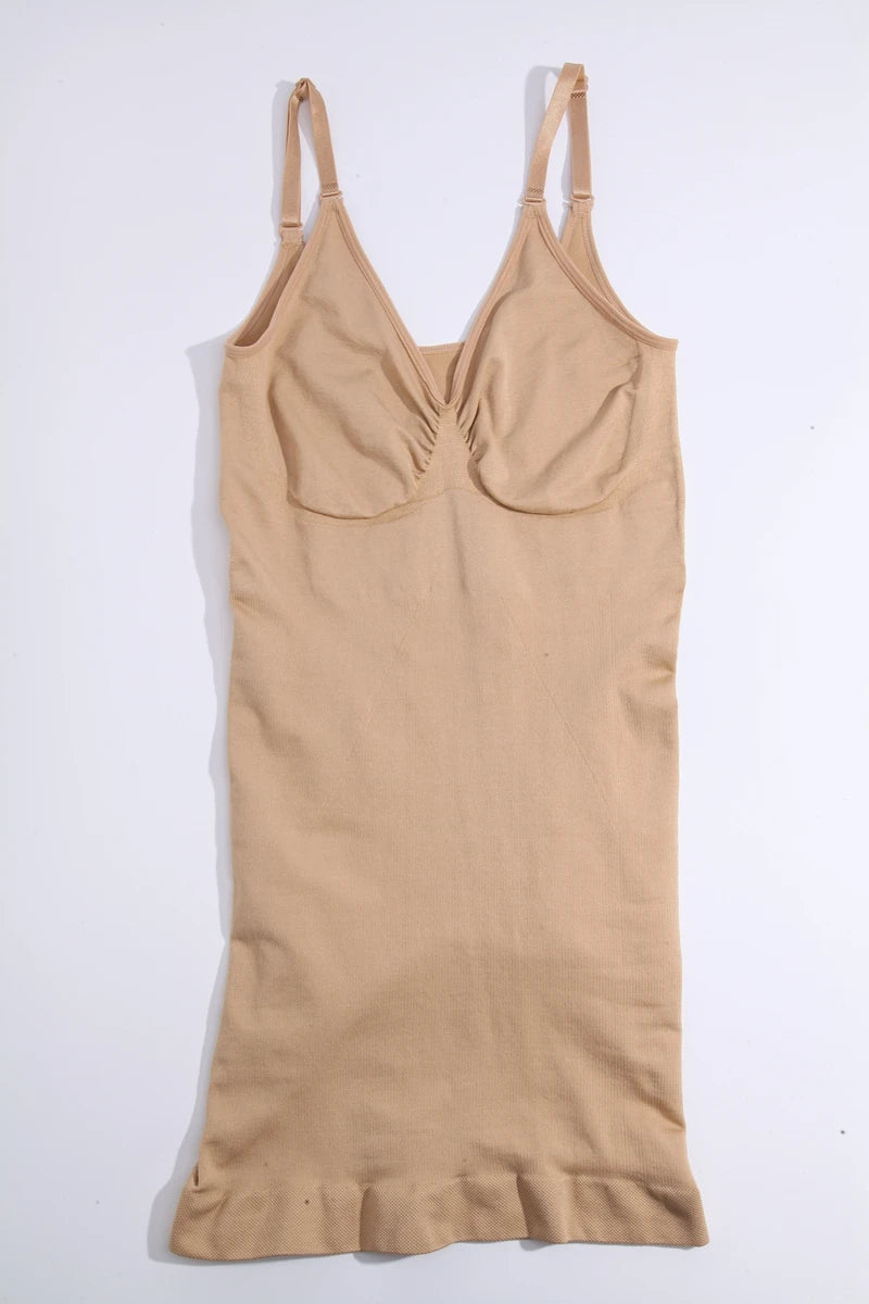 Sexy Full Slip Shapewear Abito da donna Scollo a V Aderente Biancheria intima Compressione liscia Shaper del corpo Dimagrante Vita Addome Pancia Corsetto