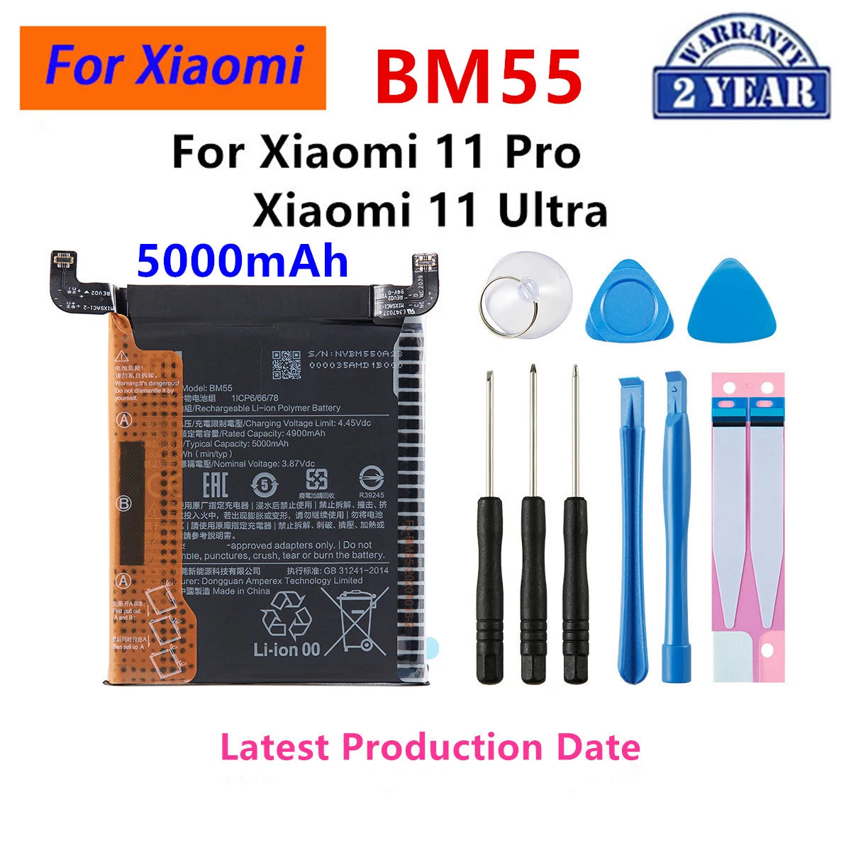 100% originale BM4M BM4N BM4Q BM4R BM55 BM4V BM52 BM4K BM4H BM4F BP42 BN61 BN62 batteria per Xiaomi Mi 11 Lite/11 Pro/11 Ultra