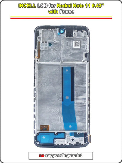 Display LCD da 6,43 pollici per Redmi Note 11 4G, ricambio digitalizzatore touchscreen per 2201117TY 2201117TG, schermo LCD con cornice