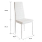 Set di 4 sedie per sala da pranzo, per soggiorno, cucina, sala da pranzo, sedie da cucina imbottite, pelle PU, con gambe in metallo
