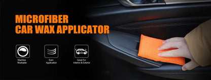 SPTA 1PC Tampone applicatore di cera per dettagli in spugna in microfibra per la ceretta in schiuma per la pulizia degli interni auto