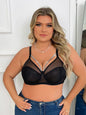 Intimo da donna taglie forti con mezza coppa pull up e design anti-cedimento in tinta unita adatto per donne grassocce XL-XXL HR2488