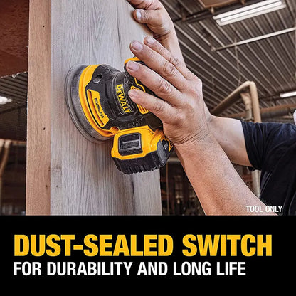 DEWALT DCW210 20V Levigatrice orbitale senza spazzole Cordless a velocità variabile Palmare Vibrazione Lucidatura Utensili elettrici per la lavorazione del legno