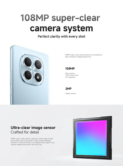 Xiaomi Redmi Note 15 Versione Globale Smartphone 4G 6.77'' AMOLED 120Hz Fotocamera 108MP Batteria 6000mAh NFC MTK Helio G100-Ultra Telefono Cellulare