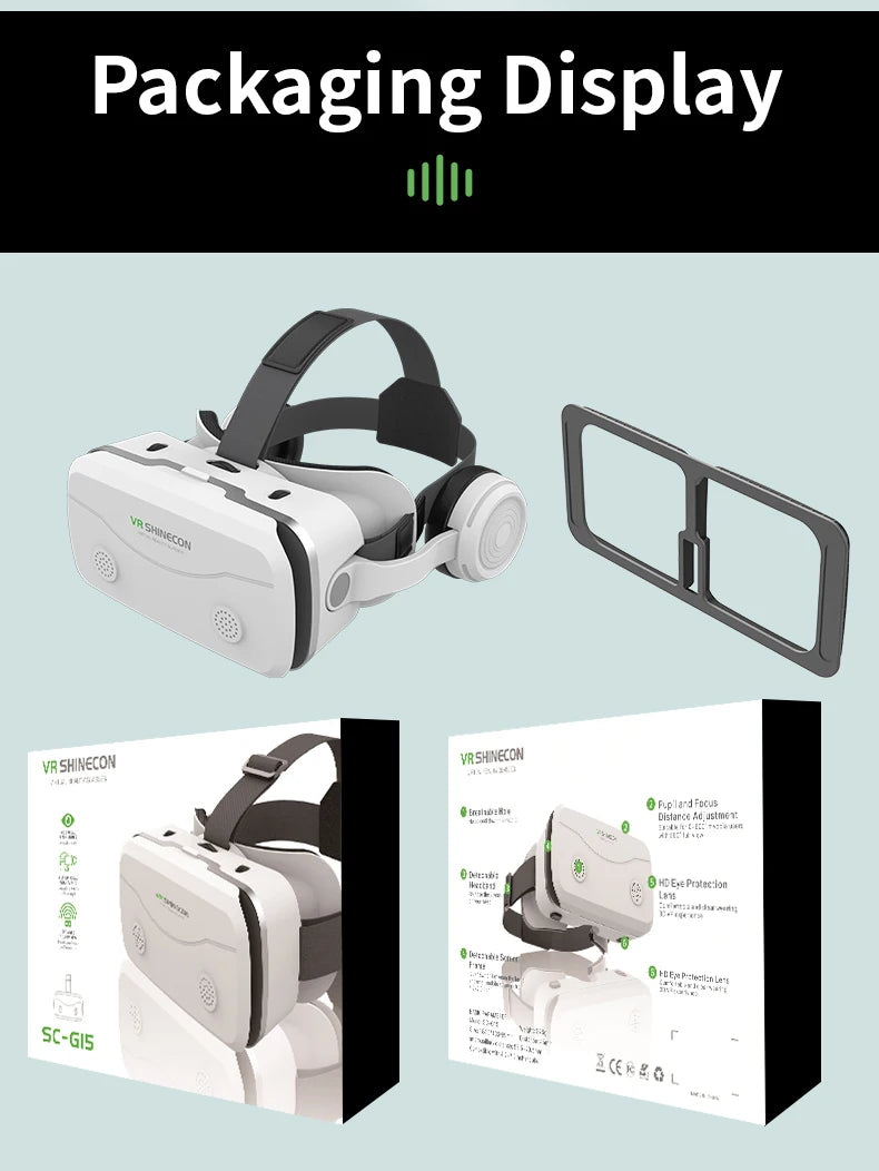 Occhiali per realtà virtuale VR Dispositivi per cuffie 3D Viar Occhiali per casco Lenti Smart per smartphone Telefono Cuffia mobile Realidade