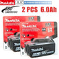 Batteria originale Makita 18V, 5Ah/6Ah, agli ioni di litio, per Makita BL1830, BL1815, BL1860, BL1840. Batteria di ricambio per utensili elettrici Makita.