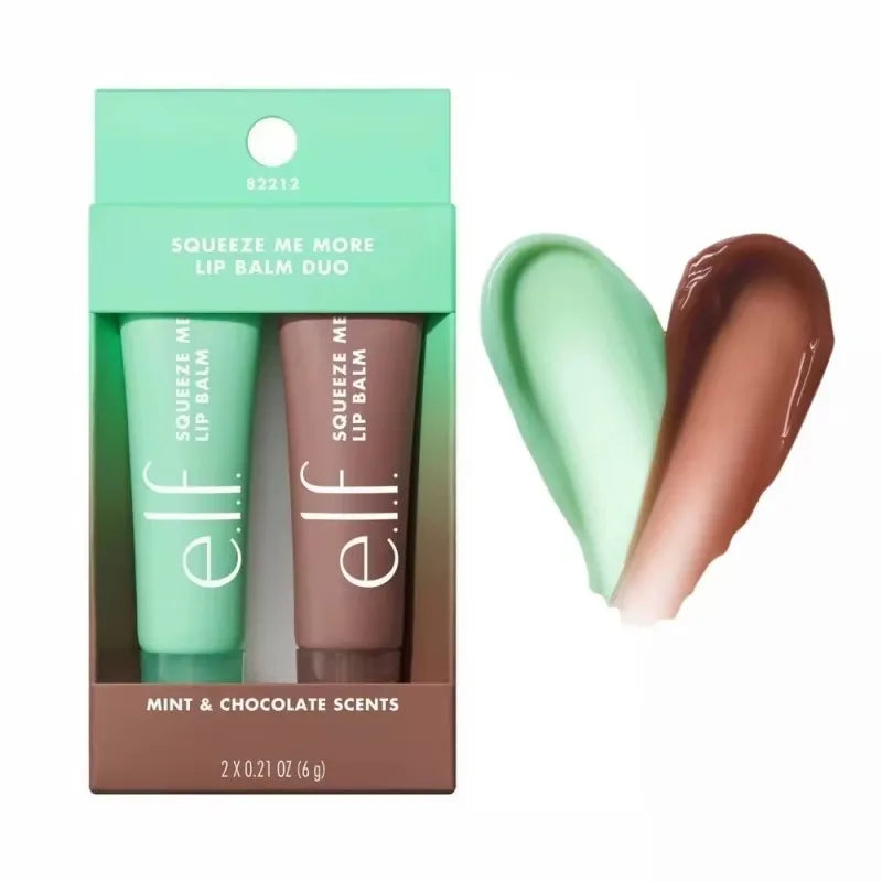 Balsamo labbra alla frutta Elf, nuovo, balsamo labbra e guance a doppio uso, fard liquido in polvere, fondotinta liquido satinato e primer verde e rosa, cosmetici