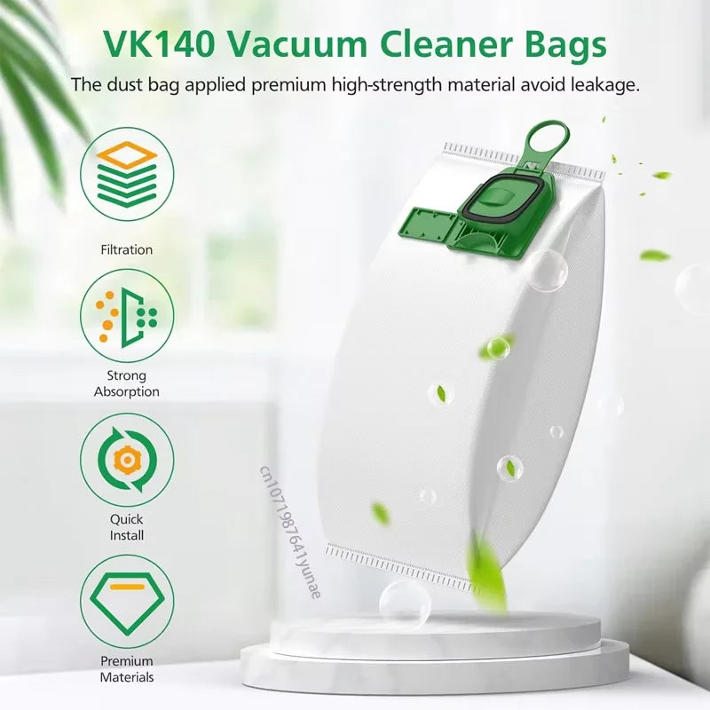 Kit sacchetto per la polvere compatibile per Vorwerk Kobold VK140 VK150 FP140 FP150 sacchetto per aspirapolvere accessori filtri pezzi di ricambio