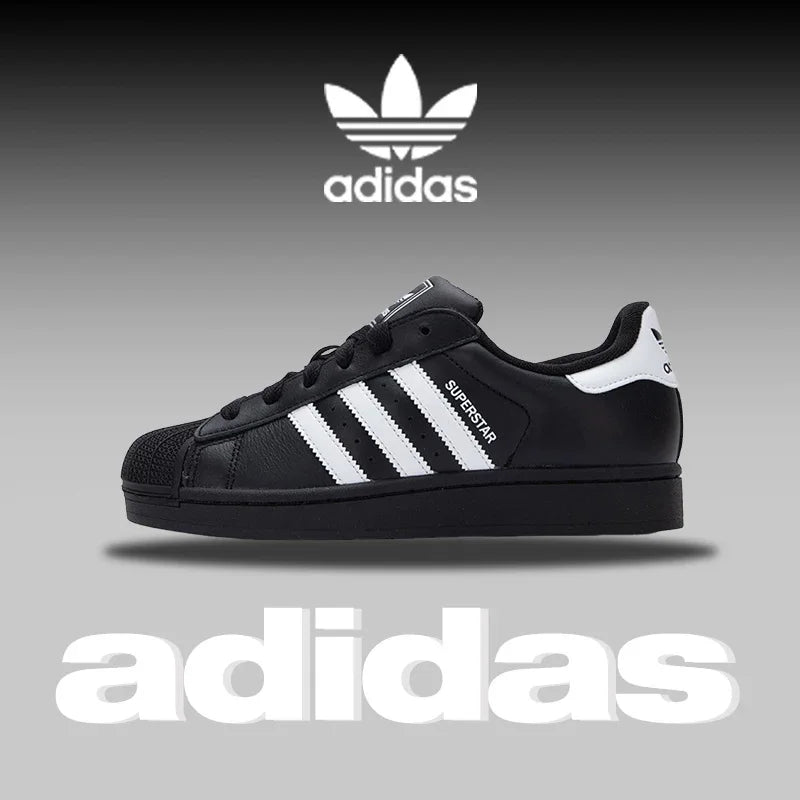 Scarpe Casual Adidas Superstar 2 Classic Shell Head per Uomo e Donna, Design Tricolore, Scarpe da Skate, Numero Modello: JI0079