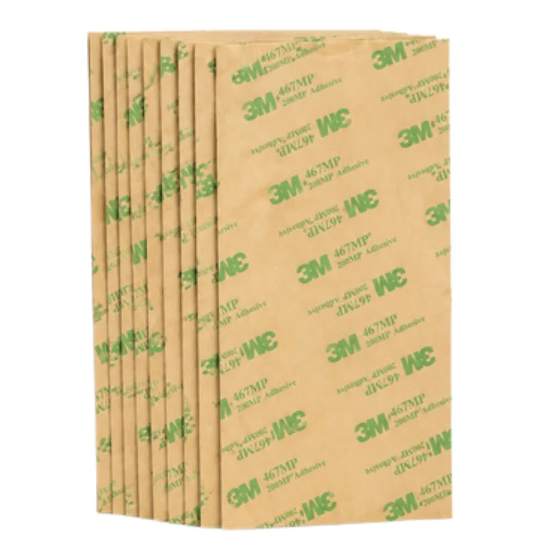 Foglio Adesivo 3M 467MP, Nastro Biadesivo Ultra Sottile 200MP per Alte Temperature, per Metallo, PC, Acrilico, Elettronica, 100x200/240x300mm