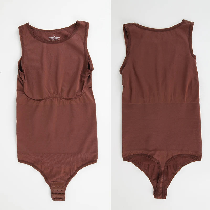 Perizoma Body per donna Tummy Control Shapewear Top Racerback Nuovo Body Modellante Collo alto Tuta Tuta