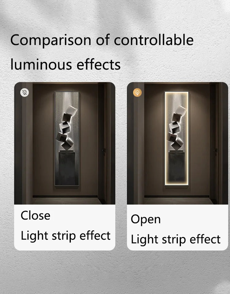 Lampada da Parete a LED Moderna di Lusso, Decorazione per Ingresso, Quadro Sottile da Parete, Lampada da Corridoio di Alta Gamma