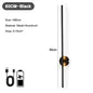 Lampade da parete a LED con batteria ricaricabile wireless con telecomando 3CCT 360 °   Lampada da parete a LED dimmerabile con interruttore tattile girevole nera