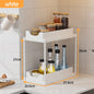 Nuovo Organizzatore Sottolavello a 2 Livelli, Ripiano Scorrevole Estraibile, Scaffale Multifunzione per Cucina e Bagno, Organizzatore Salvaspazio per Armadietti