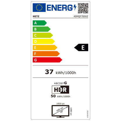 TV Smart LED Metz QLED 32" 40 Pollici Google Tele HDR 10 Audio Dolby Bluetooth 5.1 Sintonizzatore per la Salute degli Occhi 2025 32Mqf7030Z