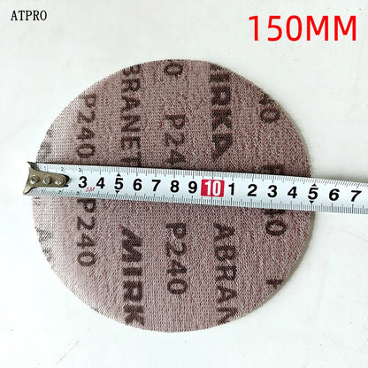 Fogli di Carta Abrasiva Finlandese Mirka da 6 Pollici (150mm) per Levigatura a Secco con Vassoio Autoadesivo - 50 Fogli
