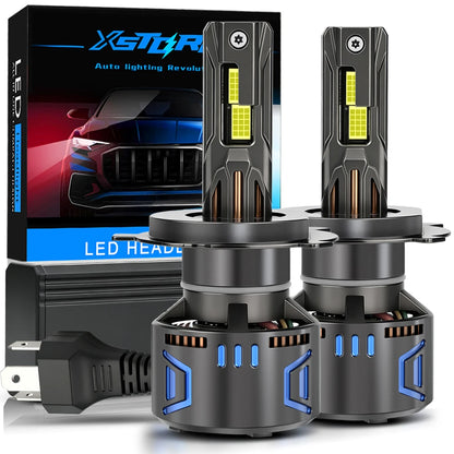 XSTORM H7 Lampadine LED per Fari H1 H4 H11 9005 9006 9012 Luci LED Canbus 80000LM 400W Fari Auto con Ventola Turbo 6000K