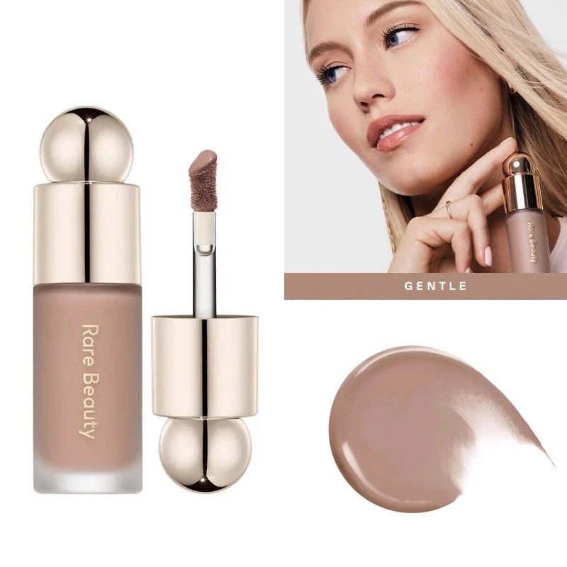 Rare Beauty 4 Colori Loved Friendly Plump Butter LipBalm, Serene Gentle Liquid Bronzer, Ombretto per Contouring Viso, Trucco Naturale a Lunga Durata
