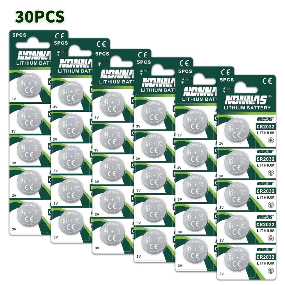 Batterie al litio CR2032 da 3V (5-80 pezzi) per giocattoli, calcolatrici, telecomandi auto, orologi da polso - Batterie a bottone CR2032