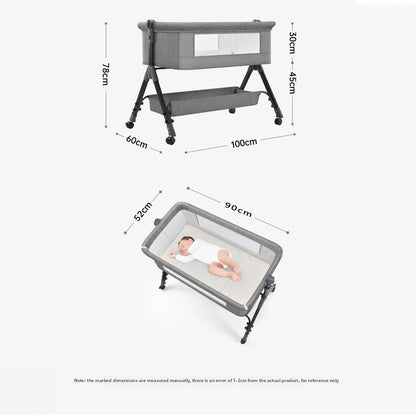 Culla Multifunzione Convertibile per Neonati e Bambini, Lettino Portatile per Neonati, Culla Co-Sleeping, Letto Grande Componibile Accanto a Mamma, Culla Anti-Soffocamento, Protezione Spinale a 5 Inclinazioni, Culla per Neona