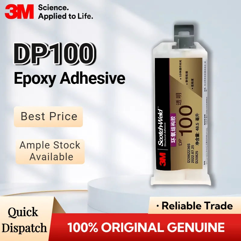 Adesivo epossidico originale 3M DP100 Scotch Weld 50ML Adesivo strutturale trasparente a due componenti DP100NS DP100PLUS