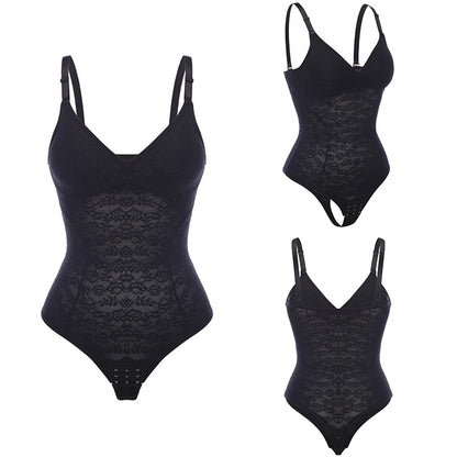 Perizoma in pizzo Body Shapewear Donna Nuovo Shaper per tutto il corpo Vita sottile Tummy Control Intimo Pancia piatta Corsetto liscio Nudo