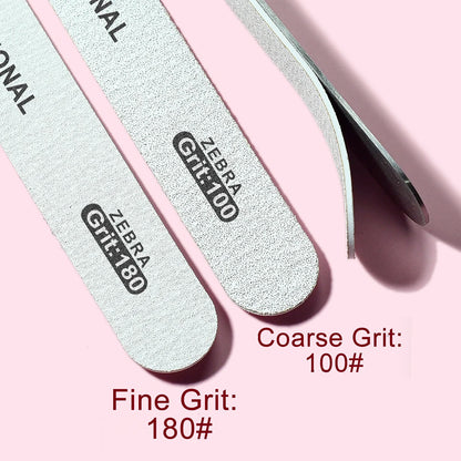 50 pezzi di ricambio per unghie in carta vetrata grana 100/180 forniture per manicure cuscinetti rimovibili con bordo in acciaio inossidabile strumenti per la cura delle unghie