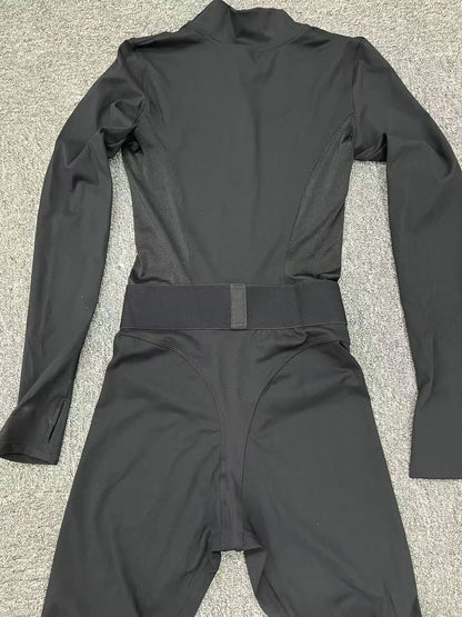 Tuta da donna Set da yoga Tuta intera Pagliaccetti femminili Abbigliamento da yoga ad asciugatura rapida Tute da allenamento Tuta sportiva a maniche lunghe