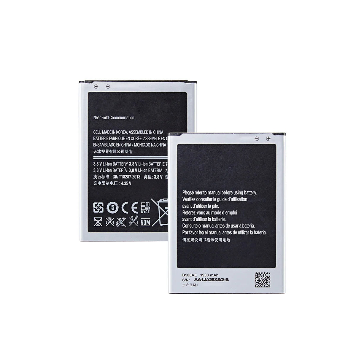 Nuovissima batteria B500AE B500BE 1900mAh per Samsung Galaxy S4 Mini i9192 i9195 i9190 i9198 J110 I435 I257 B500AE 3 Pin