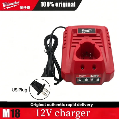 Caricabatterie multi-tensione Milwaukee M12-18FC, compatibile con M12 M18 48-11-1880, 48-11-2460, 48-59-1803, batteria Milwaukee a ricarica rapida