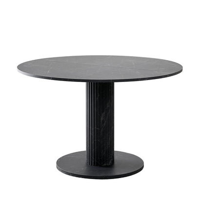 Tavolo da pranzo rotondo in stile nordico, tavolo da pranzo moderno per cucina domestica in legno massello, adatto per 4-6 persone, diametro 115 cm