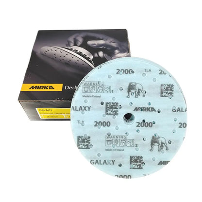 Carta Abrasiva a Secco GALAXY Mirka per Carrozzeria Auto, 6 Pollici 150mm, Rotonda con Base Floccata per Lucidatura di Legno, Mobili e Ferramenta