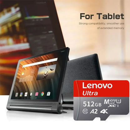 Scheda di memoria Micro SD Lenovo ad alta velocità, disponibile nelle seguenti capacità: 1 TB, 128 GB, 256 GB, 512 GB, compatibile con video 4K Full HD, telefoni, GoPro, droni e action cam.