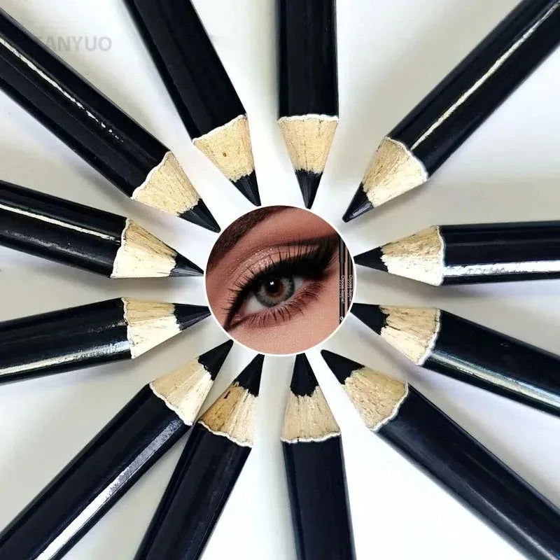 1-20 matite per eyeliner nere impermeabili - Trucco occhi punk liscio, altamente pigmentato, a lunga tenuta, resistente alle sbavature e adatto ai principianti
