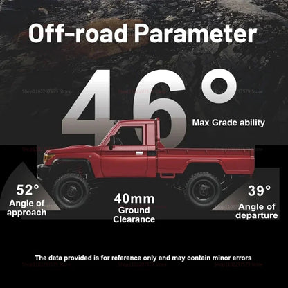 MN82 Pickup 4WD Off-Road PRO Aggiornato, Auto RC in Scala 1:12 con Fari, Giocattolo Telecomandato 2.4G, Regalo per Bambini, Gioco all'Aperto