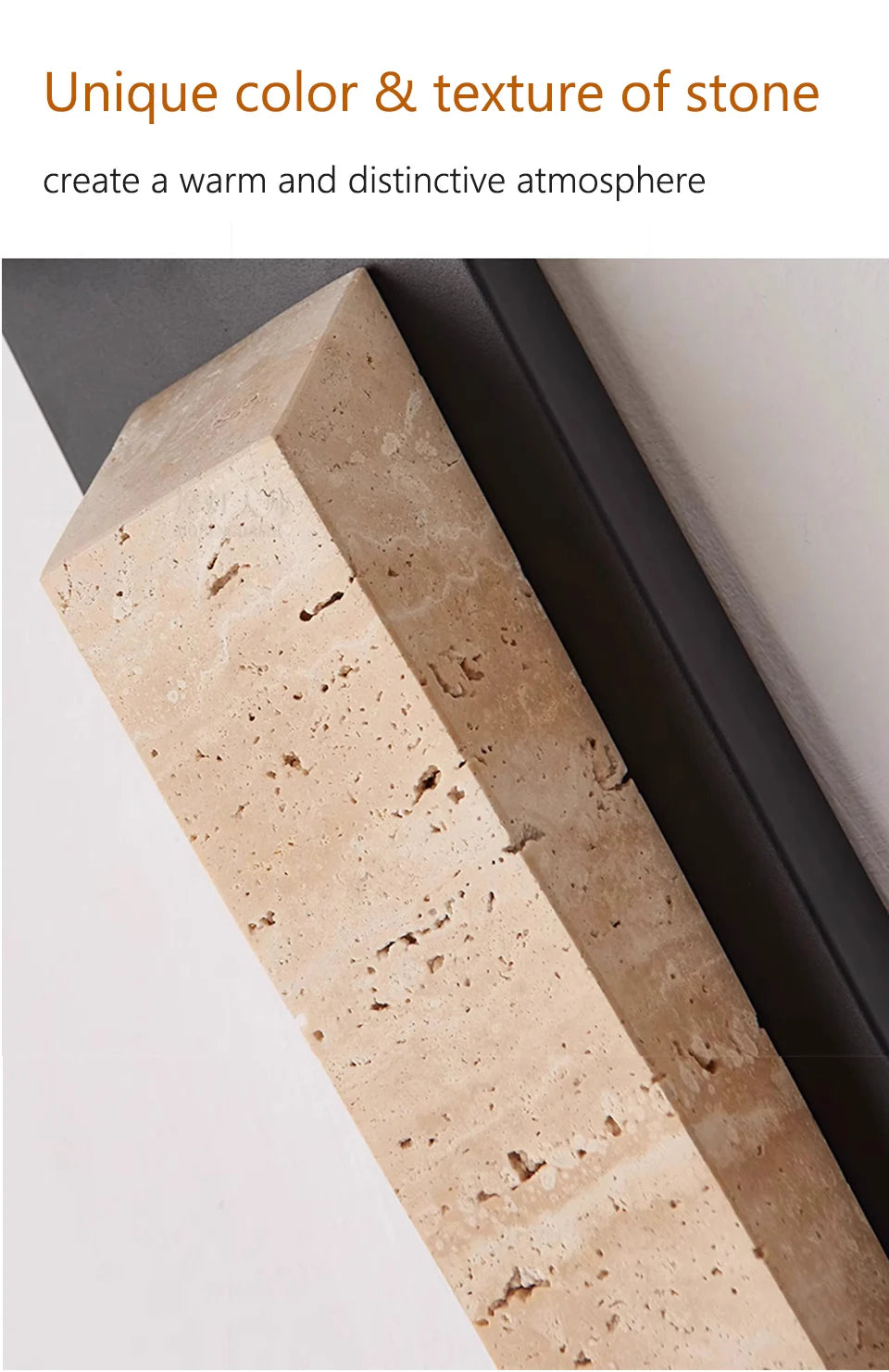 Lampada da Parete per Esterni in Pietra Naturale IP65 Resistente alle Intemperie, Illuminazione Impermeabile per Giardino, Portico, Balcone, Villa e Patio