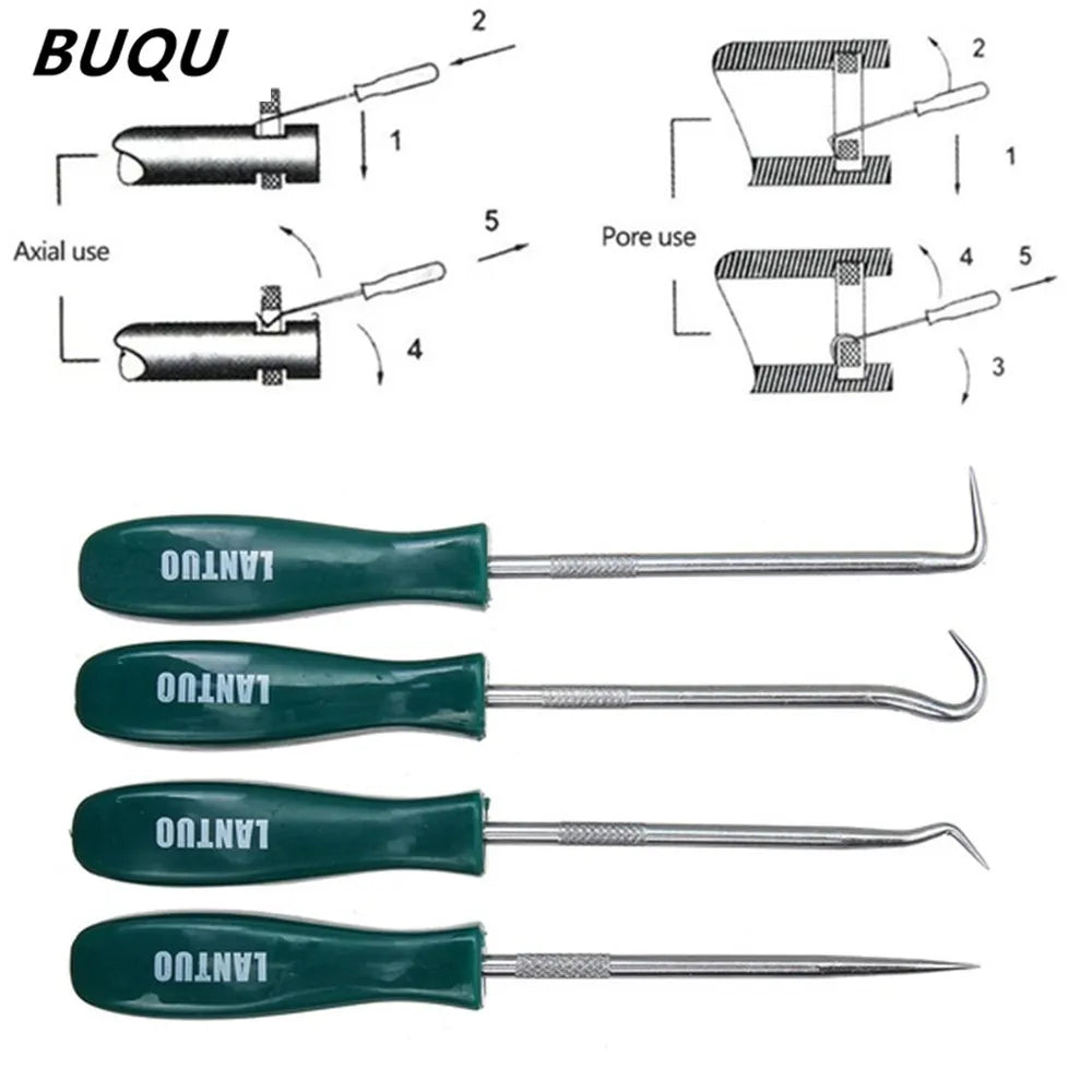 Set di attrezzi per auto, cacciaviti per paraolio, set di utensili meccanici per viti di tenuta e O-ring, estrattore per auto e officina, ganci di rimozione, strumenti da 135 mm