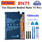 Batteria BN4A BN5W BN5Y BN6C BN71 BM68 BM5R BM5T BN5V BP59 per Xiaomi Redmi Note 7 14 15 Pro Xiaomi 13T Redmi 12 Poco X6 X7 5G