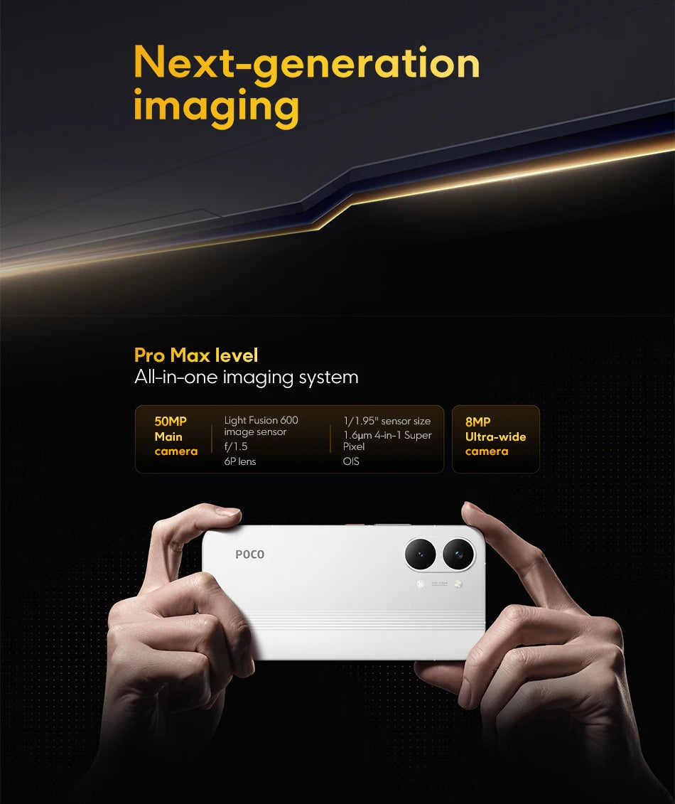 POCO X8 Pro Max 5G Versione Globale, Telefono NFC, Display AMOLED da 6,83" 1.5K 120Hz, Batteria a Lunga Durata da 8500mAh, MediaTek Dimensity 9500s
