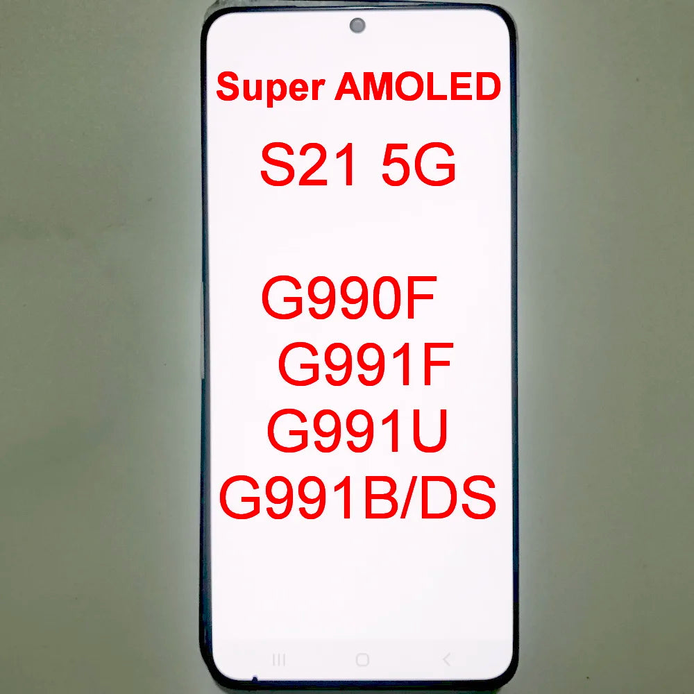Display LCD Super AMOLED per Samsung S21 5G G990F G991F G991U G991B/DS, Schermo Touch Digitizer 6.2'' con Difetti, Ricambio Schermo